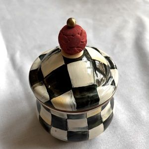 MacKenzie Childs Courtly Check sugar bowl